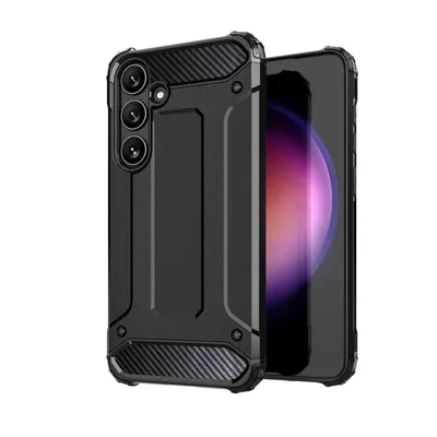 Produktbild von Robustes Hybrid-Armor-Case für Samsung Galaxy S24+ - Schwarz