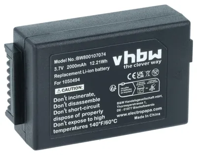 Produktbild von vhbw Akku Ersatz für Psion WA3006, WA3020, 1050494-002, 1050494 für Handheld Computer Scanner (2000 mAh, 3,7 V, Li-Ion)
