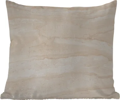 Produktbild von MuchoWow® Outdoor Kissen - Marmor - Kalk - Sand - Textur - 50x50 cm - Wetterfest - Lounge Kissen - Komfortabel - Kissen mit Bild