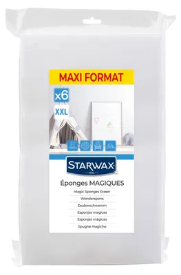 Image de Éponges magiques XXL – Lot de 6 – Starwax