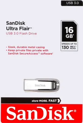 Immagine prodotto di SanDisk Ultra Flair USB Stick Flash Drive 16GB Pen Drive USB 3.0