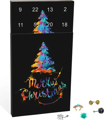 Produktbild von Piercing Adventskalender mit Ohrschmuck, Fake-Septum, Fake Plug, Labret & Barbells