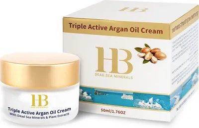 Immagine prodotto di Health&Beauty Crema all'Olio di Argan Triplo Attivo 50ml - Trattamento anti-età e idratante per la pelle secca