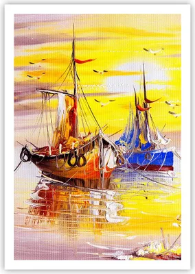 Produktbild von Poster - Poster ohne Rahmen - Boote Sonne Meer Reisen - 70x100 cm - Wand Bild - Wanddeko - Wandbilder - Kunstposter - Wandposter - Bilder - Kunstdruck - Wanddekoration - Wandbild - P2XPA70x100-2882
