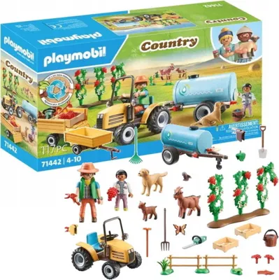 Immagine prodotto di PLAYMOBIL 71442 Trattore con rimorchio e serbatoio dell'acqua