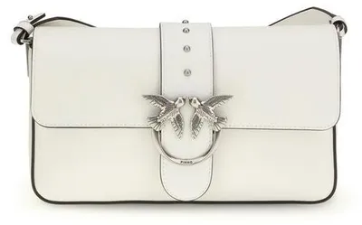 Image de PINKO Love One Classic Slouchy blanc, Love Birds argenté