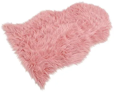Produktbild von Großes langflor Deko-Fell als Fell-Imitat in 90 x 60 cm rosa pink