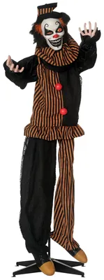 Produktbild von Halloween-Dekoration Horror-Clown mit Spezialeffekten und Soundfunktion 100 cm x 18 cm x 153 cm