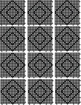 Barmatten 12er-Pack 305x305 mm rutschfest PVC schwarz