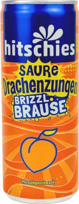 Immagine prodotto di hitschies sour dragon tongues brizzl sherbet peach lattina 250ml