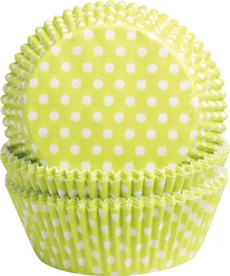 Produktbild von Demmler Muffinformen Weiß-Limone - zum Dekorieren selbstgemachter Muffins - 60 Stück - aus Pergamentersatz
