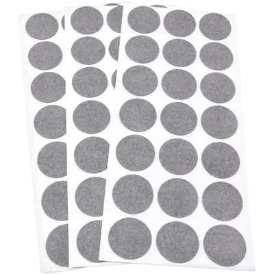 Produktbild von Adsamm® | 63 x Filzgleiter | Ø 30 mm | Grau | rund | 1.5 mm dünne selbstklebende Filz-Möbelgleiter in