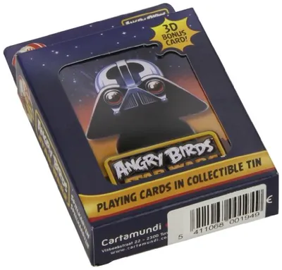 Produktbild von Cartamundi 22500194 - Angry Birds Star Wars Spielkarten, Darth Vader