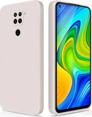 Produktbild von Silikon Hülle für Xiaomi Redmi Note 9 Flüssigsilikon Dünn Gel Gummi Matt Kratzfeste Schutzhülle Weiß