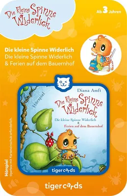 Produktbild von tigercard - Die kleine Spinne Widerlich: Ferien auf dem Bauernhof - Tigermedia Karten
