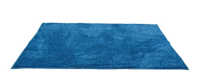 Produktbild von Chenille Badematte rutschhemmend - 70x120cm Türkis für Fußbodenheizung geeignet
