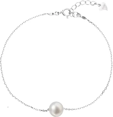 Productafbeelding van Zilveren armband met parel, model Pavon 23009.1
