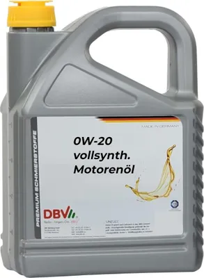 Produktbild von DBV 0W/20 vollsynthetisches Motorenöl 2 x 5-Liter-Kanne