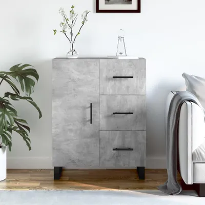 Image de vidaXL Sideboard gris béton 69,5x34x90 cm Bois composite