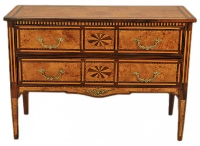Image de Commode luxueuse "Casa Padrino" en bois, de couleur marron, dimensions : 115 x 50 x 80 cm
