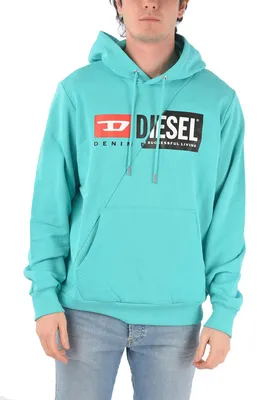 Produktbild von Diesel Herren S-GIRK-HOOD-CUTY Hoody Kapuzenshirt Türkis