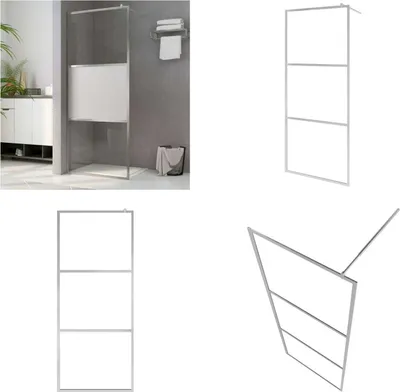 Produktbild von vidaXL Duschwand für Begehbare Dusche Halbmattiertes ESG Glas 80x195cm - Duschwand - Duschwände - Begehbare Dusche - Begehbare Duschen
