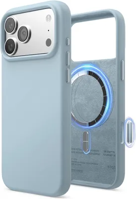 Zdjęcie produktu dla Elago MagSafe silikonowe etui do iPhone 17 Pro Max bkitne