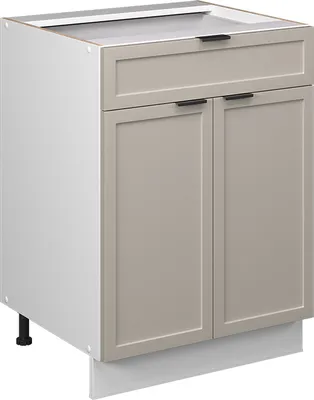 Obrázok produktu pre Spodná skrinka pre drez/varnú dosku Vicco Fame-Line GreyBeige 60 cm so zásuvkou, bez pracovnej dosky, Model 60957