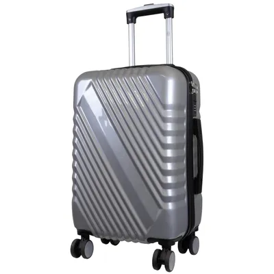 Produktbild von Hartschalenkoffer Genua Handgepäck 34L 55cm Kabinenkoffer mit 4 Rollen ABS/Polycarbonat silber