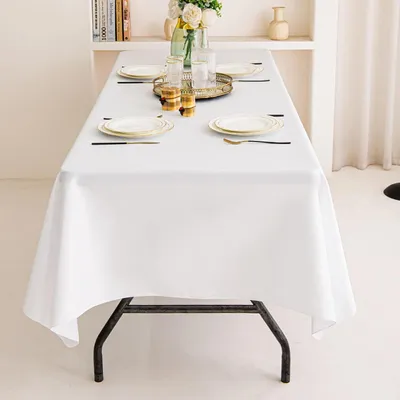 Productafbeelding van Biertischhoezen, set van 4, wit, 100 x 250 cm, polyester, wasbaar