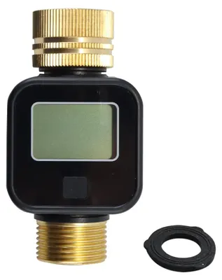 Wasseruhr mit Messinganschluss, Gartenwasserzähler, 2–45,5 l/min