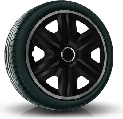 Productafbeelding van NRM Wielkappen FAST LUX, Graphite, 15 inch. (4 x universele wielbeschermers/wielkappen)