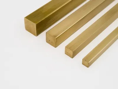 Obrázok produktu pre Mosadzné štvorcové tyče Ms58 CW614N, rozmery: 7x7 mm, dĺžka: 200 mm