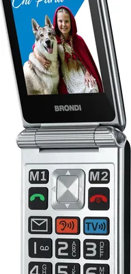 Produktbild von Brondi 10282060, Klappgehäuse, Dual-SIM, 7,11 cm (2.8"), 1,3 MP, 1000 mAh, Schwarz, Silber