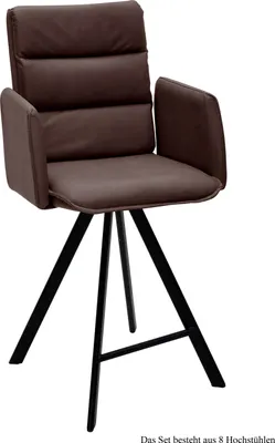 Produktbild von Thekenstuhl (8er-Set) Delicia 52x109x60 Schwarz/Braun