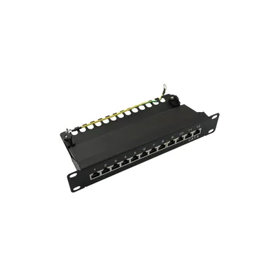 Immagine prodotto di Logilink Patchpanel 12-Port RJ45 10" Cat6 geschirmt, schwarz