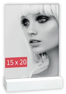 Produktbild von Kunststoff Bilderrahmen rechteckig weiss für 15x20 cm