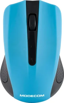 Produktbild von MODECOM MC-WM9 Optische Funkmaus Schwarz-Blau, 1200 DPI, kabellos, USB Nano-Empfänger, passend für PC und Laptop
