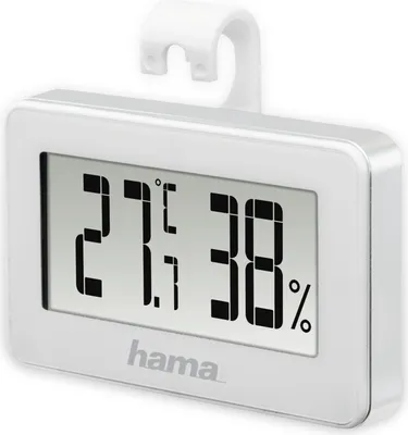 Zdjęcie produktu dla Hama 00186363 - Biały - Higrometr wewnętrzny - Termometr wewnętrzny - 20 - 95% - -10 - 50 °C - F,°C - Bateria (00186363)