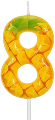 Zdjęcie produktu dla Żółta świeczka numeryczna na urodziny i rocznice - długość 5,9 cm