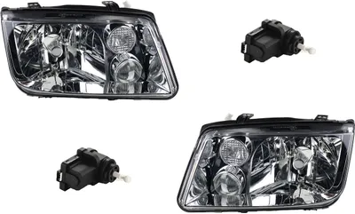 Produktbild von Scheinwerfer passend für VW Bora 1J2 1998- 2005 Satz Links Rechts mit Stellmotor 1J0941295B 1J0941295F 9948336 1J0941295C 6X0941295 6X0941295D Johns