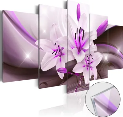 Produktbild von Neuheit! Modernes Acrylglasbild Wanbild b-A-0251-k-o (200x100) - 5 Teilig Bilder Foto Bild Dekoration Wand Bilder Kunstdruck BLUMEN