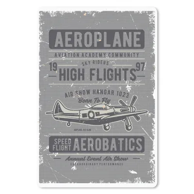 Produktbild von MuchoWow® Mauspad Mousepad Flugzeug - Retro - Zeichnung 18x27 cm - Mousepads - Maus Mat - Pad - Mausunterlage