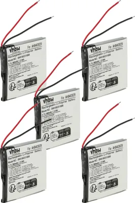 Produktbild von vhbw 5x Akku Ersatz für Plantronics AHB403029 für Wireless Headset Kopfhörer (360 mAh, 3,7 V, Li-Polymer)