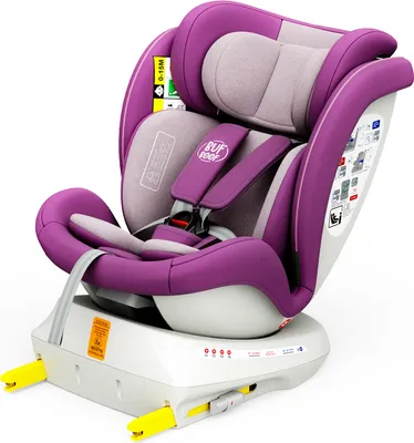 Zdjęcie produktu dla Fotelik samochodowy Tweety Plus DELUXE BUF BOOF fioletowy z obrotowym o 360 stopni ISOFIX od 0 do 36 kg