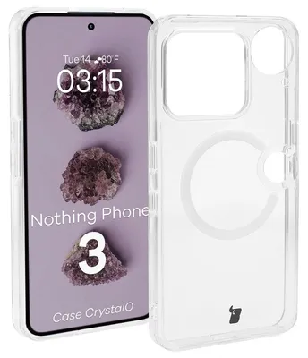 Produktbild von Handyhülle mit Magnetring für Nothing Phone (3), Bizon Case CrystalO, Transparent