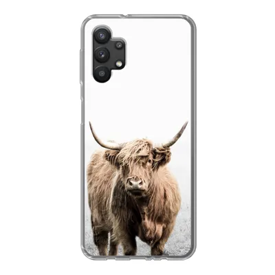 Produktbild von MuchoWow® Handyhülle Schutzhülle Hülle für Samsung Galaxy A32 5G Schottischer Highlander - Vlies - Kuh Silikon Softcase Handy Hülle - Softcase