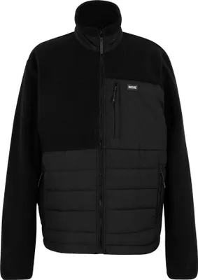 Image de Regatta - Veste hybride "Frankie" pour hommes, fermeture éclair sur toute la longueur, polaire teddy RG12096 (L) (Noir)