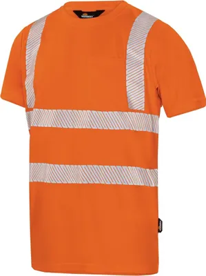 Produktbild von Vizwell Herren Warnschutz-T-Shirt VWTS3NO Gr. 2XL warnorange