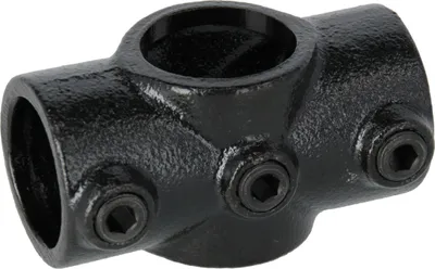 Produktbild von Rohrverbinder Kreuzverbinder schwarz 1 1/2" (48,3 mm), 90° - Durchgang AVERDE